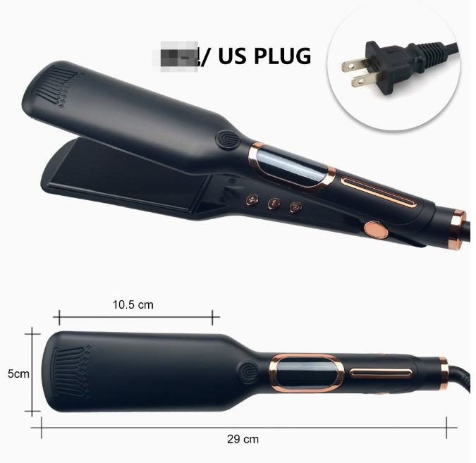 Plancha de Cabello Infrarroja con Pantalla LCD y Placa Ancha