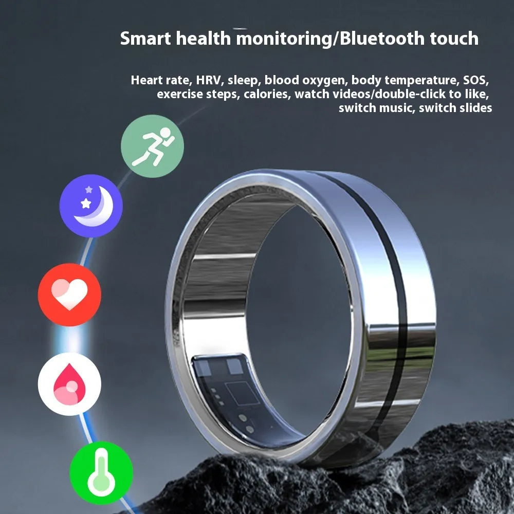 Anillo Inteligente Deportivo con Bluetooth y Monitor de Salud
