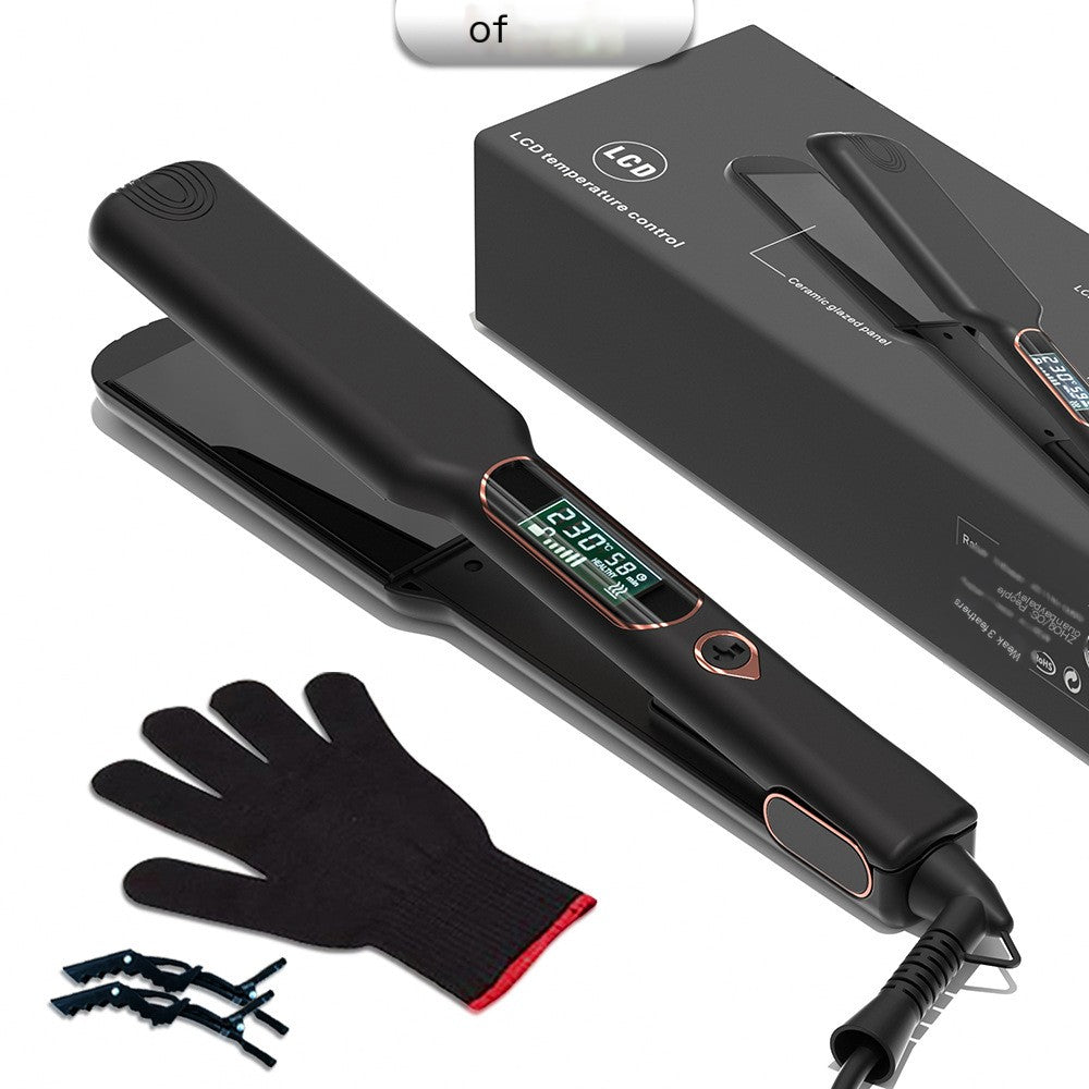 Plancha de Cabello Infrarroja con Pantalla LCD y Placa Ancha